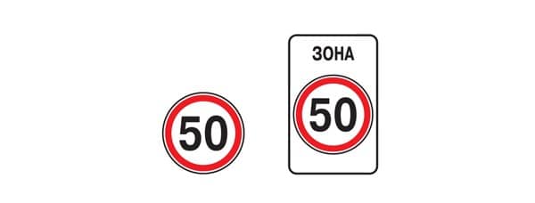 У яких випадках за допомогою дорожніх знаків вводяться постійні обмеження швидкості руху?